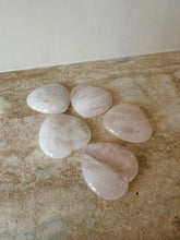 rose quartz crystal hearts