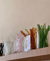 glass drinking straws