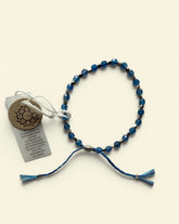 Blue Agate Bracelet (Rhodium)| Strength, Stability & Confidence | Signature Collection