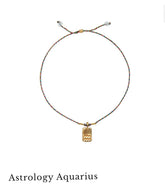 Astrology Aquarius ♒️ bracelet with crystal quartz