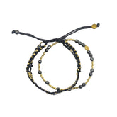 smr // beaded LOVE mantra band with mother of pearl & hematite bracelet