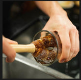 two-tone coconut husk & bamboo | kitchen brush