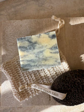 sun m⚭n rain lemon, clove & cinnamon soap bar + soap saver bag + pumice stone