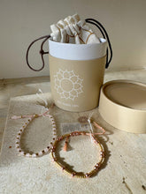 sun m⚭n rain rose quartz signature bracelet + sun m⚭n rain rose gold tribal gypsy bracelet