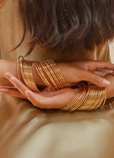 Rose Gold Hematite Bangles | Grounding, Vitality & Protection | set of 10