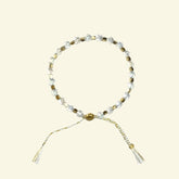 smr | Rainbow Crystal Quartz with yellow gold | Signature Collection bracelet