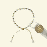 smr | Rainbow Crystal Quartz with yellow gold | Signature Collection bracelet