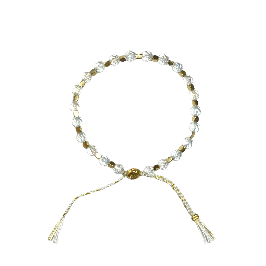 smr // rainbow crystal quartz with yellow gold // Signature Collection Bracelet