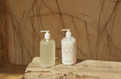 Lemongrass hand & body wash & lotion gift set (glass)