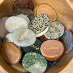inspirational palm stones & crystals