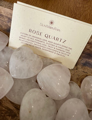 rose quartz crystal hearts