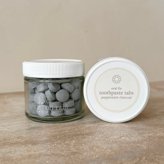 oral fix | peppermint charcoal toothpaste tabs