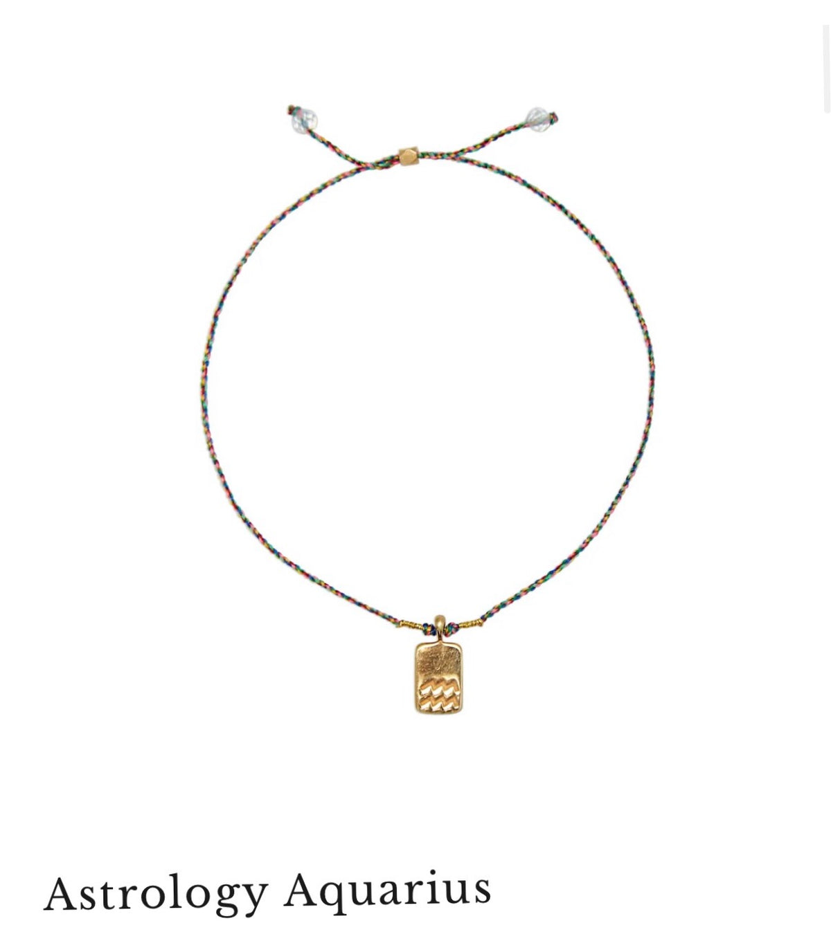 Astrology Aquarius ♒️ bracelet with crystal quartz