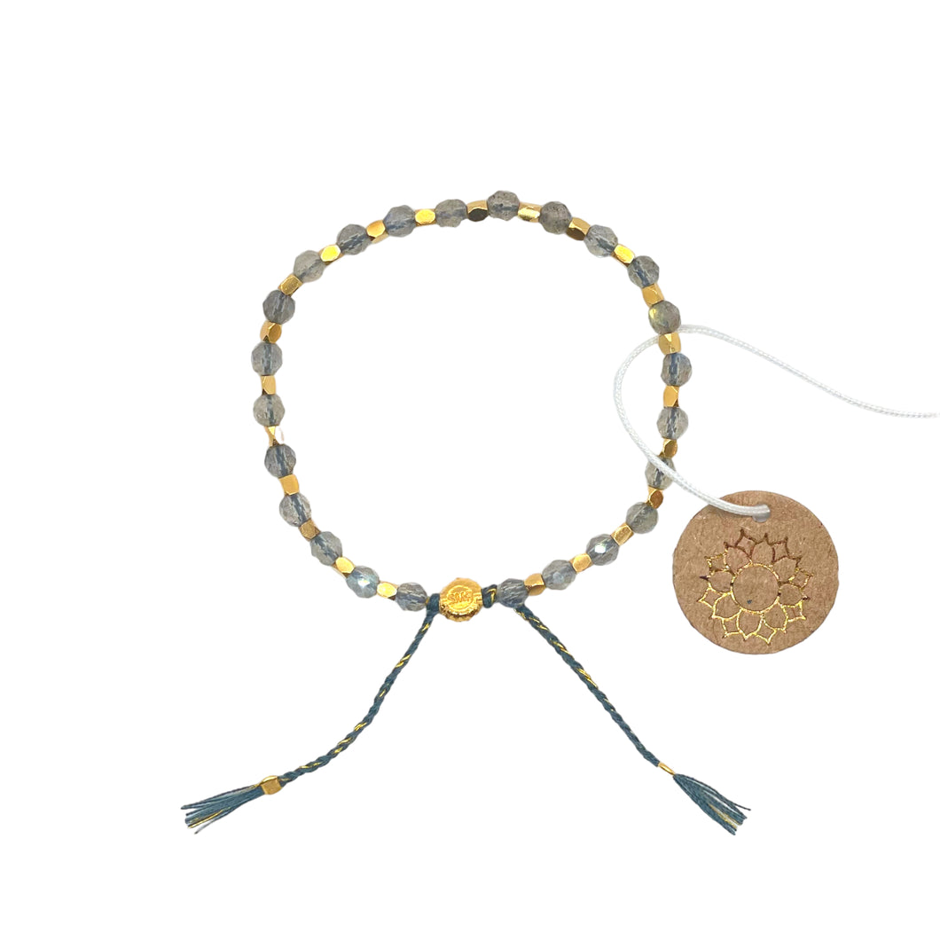 smr // gray moonstone with yellow gold // Signature Collection bracelet