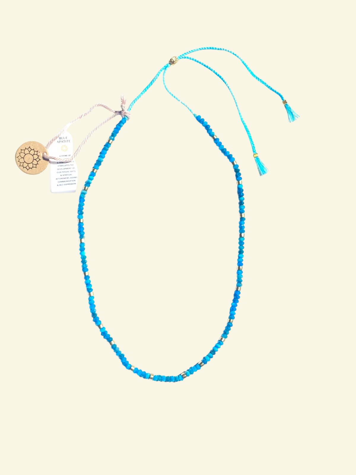 Blue Apatite Necklace| Manifestation, Inspiration & Serenity | Earth Collection