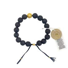 Load image into Gallery viewer, smr // volcanic rock plated with 18k yellow gold // large
