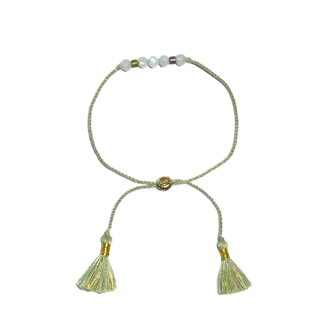 smr // classic moonstone green string // Earth Collection bracelet