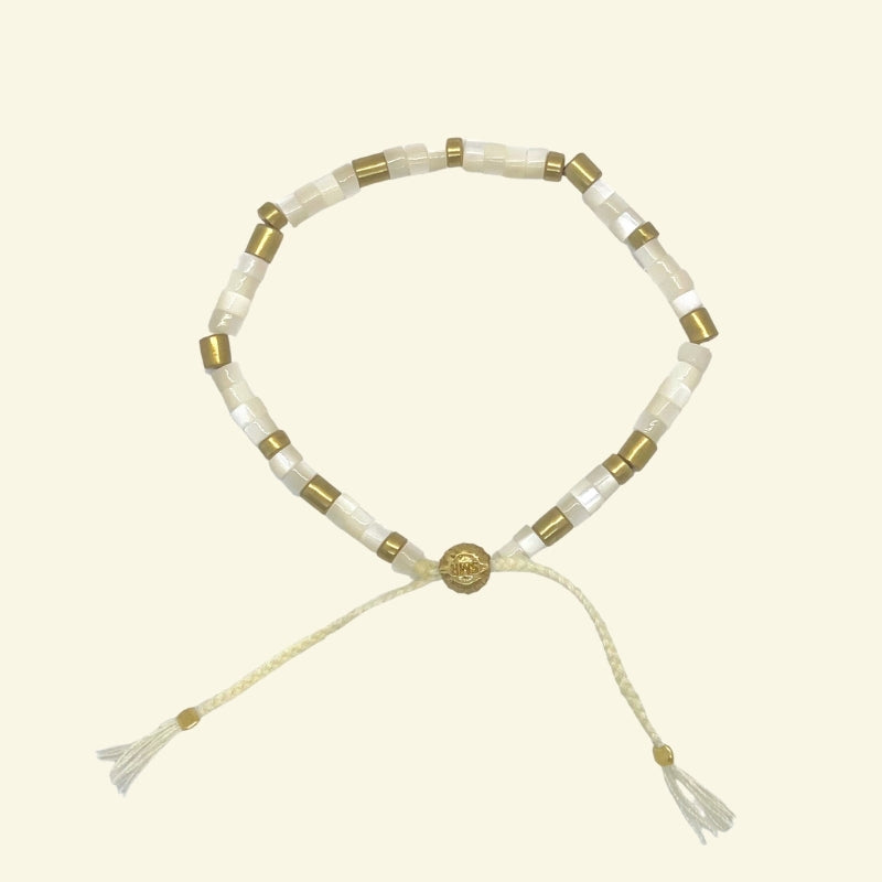 smr | Mother Of Pearl White | Earth Collection bracelet