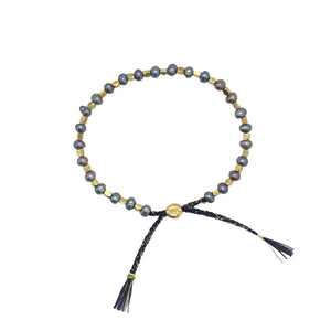 smr // pearl black yellow gold // Signature Collection bracelet