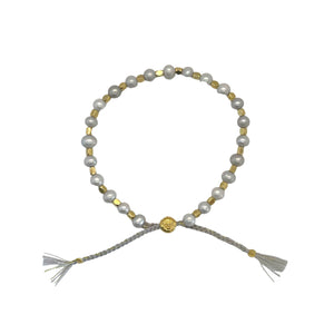 smr // gray pearl with yellow gold // Signature  Collection bracelet