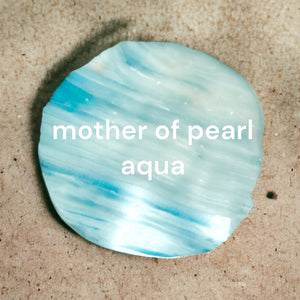 smr // mother of pearl aqua // Earth Collection bracelet