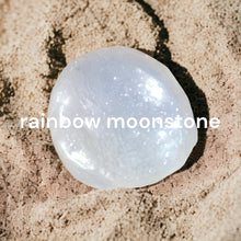 Load image into Gallery viewer, smr // rainbow moonstone with yellow gold // Signature Collection bracelet
