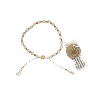 smr // rainbow moonstone with yellow gold // Signature Collection bracelet