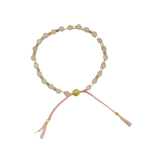 smr // rose quartz yellow gold  // Signature Collection bracelet