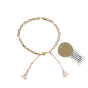 smr // rose quartz yellow gold  // Signature Collection bracelet