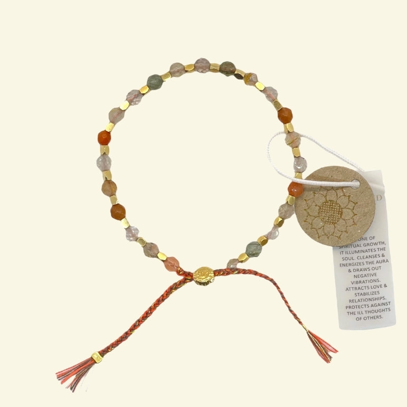 Rutilated Quartz Bracelet | Spiritual Growth, Serenity & Attracts Love| Signature Collection