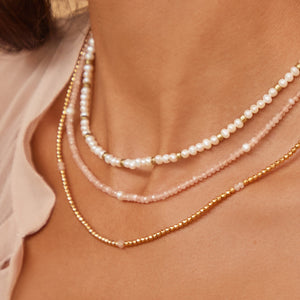 smr // peach moonstone necklace // Earth Collection
