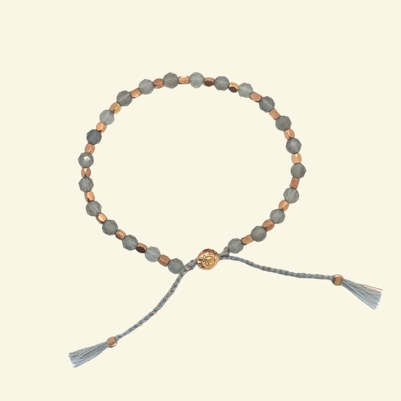 smr | gray moonstone with rose gold | Signature Collection bracelet