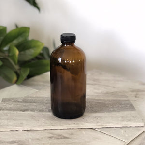 boston round bottles // amber glass