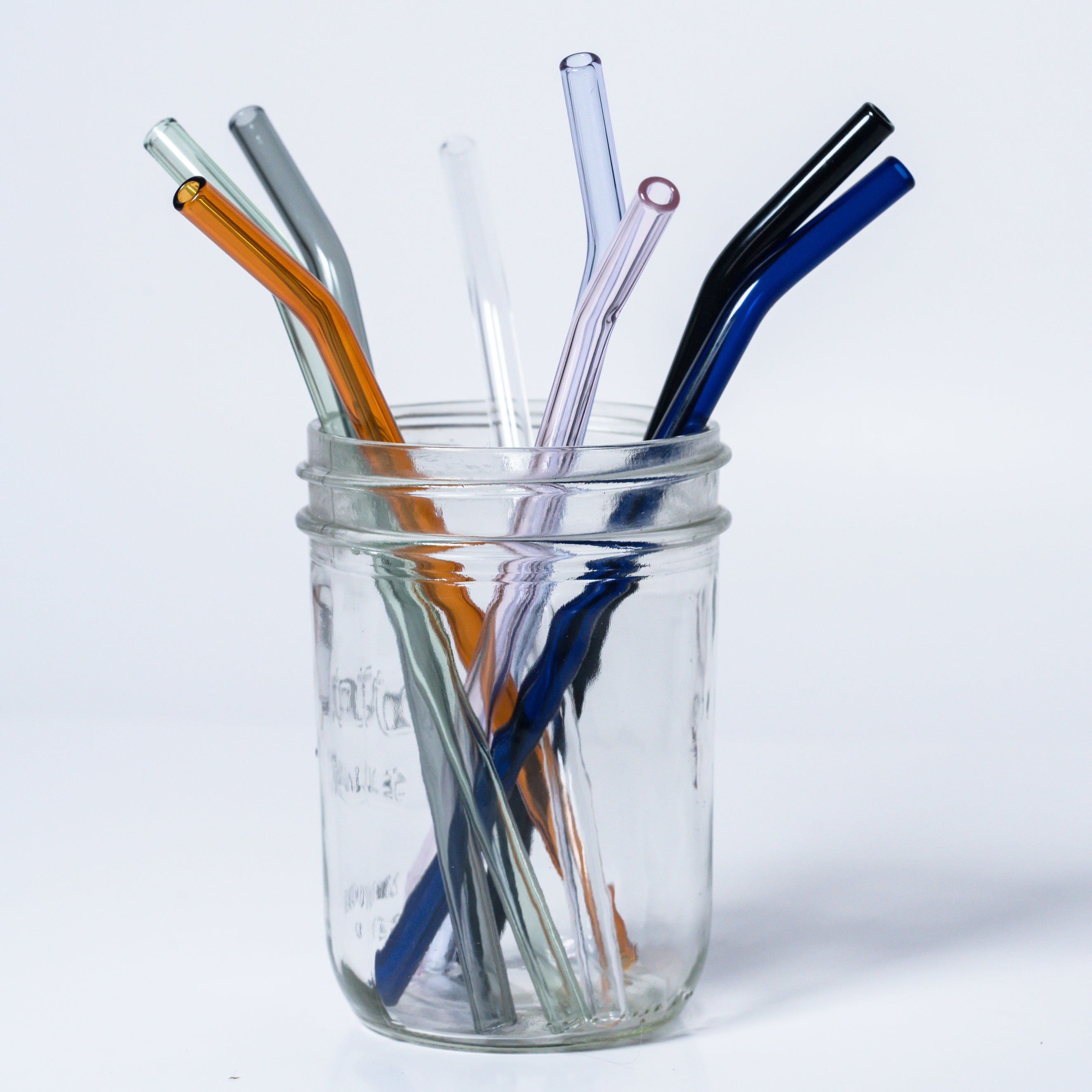 glass drinking straws