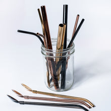 Load image into Gallery viewer, STAINLESS STEEL DRINKING STRAWS
